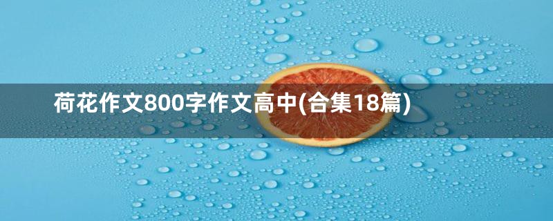 荷花作文800字作文高中(合集18篇)