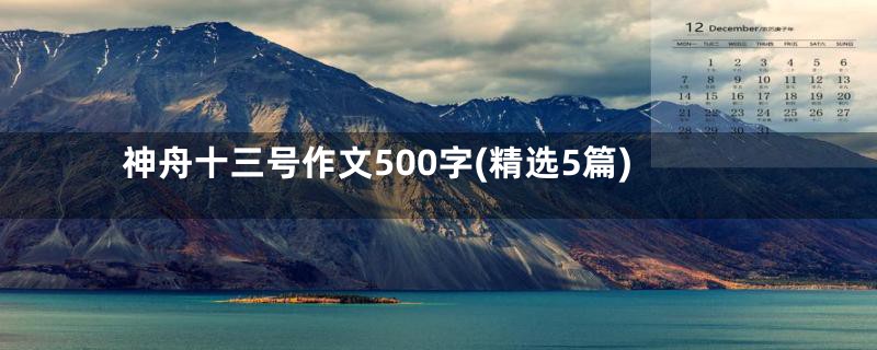 神舟十三号作文500字(精选5篇)