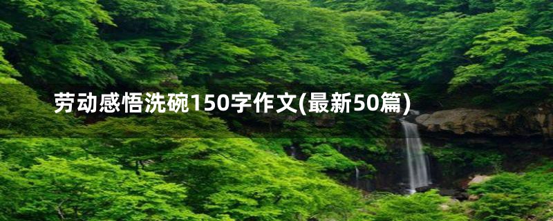 劳动感悟洗碗150字作文(最新50篇)