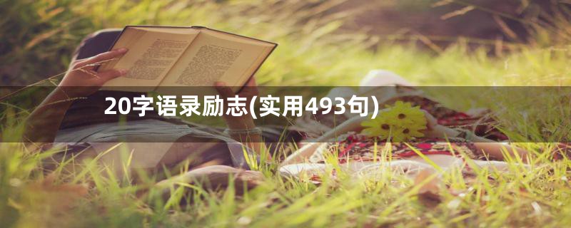 20字语录励志(实用493句)