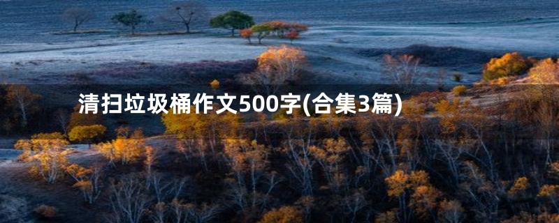 清扫垃圾桶作文500字(合集3篇)